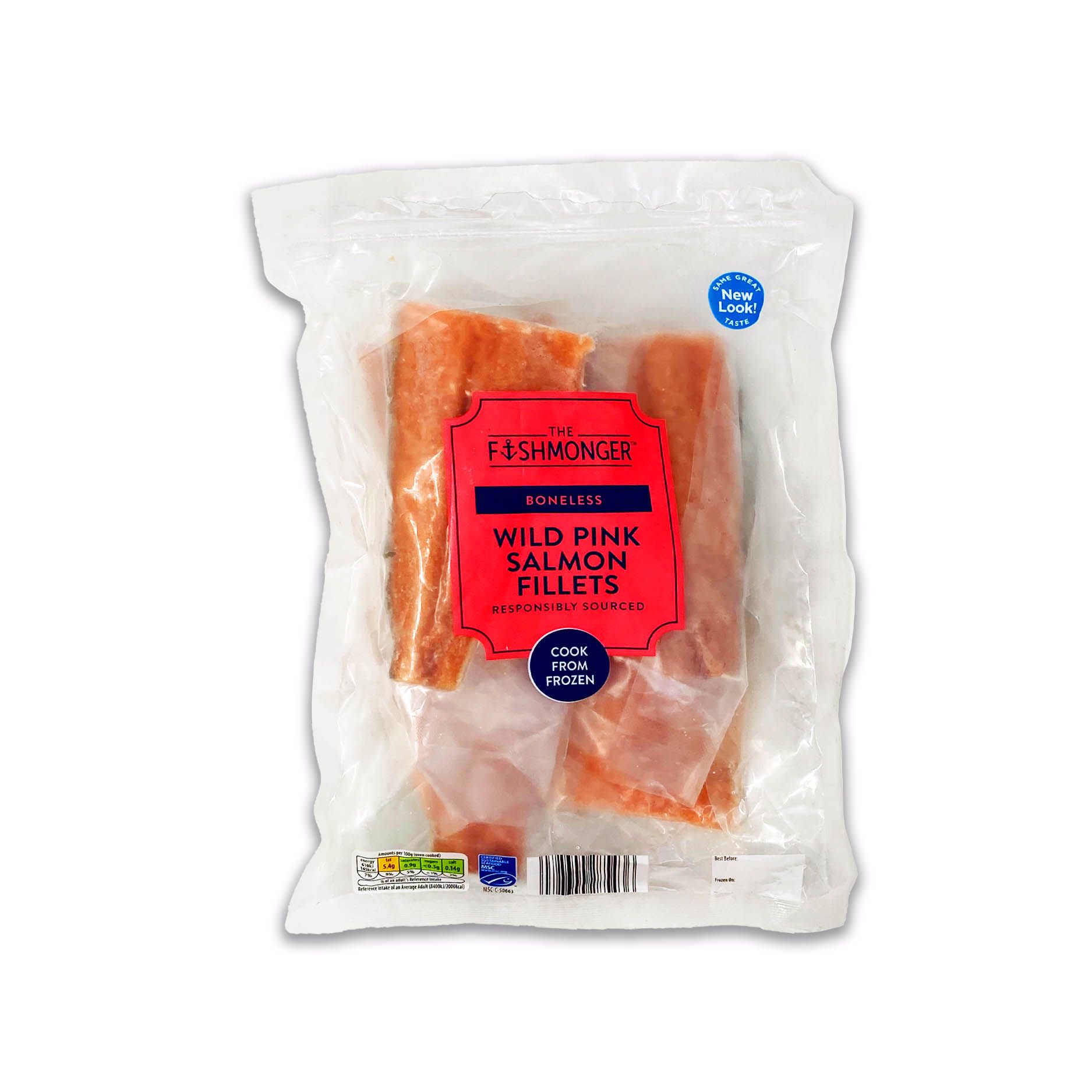 The Fishmonger Boneless Wild Pink Salmon Fillets 550g ALDI